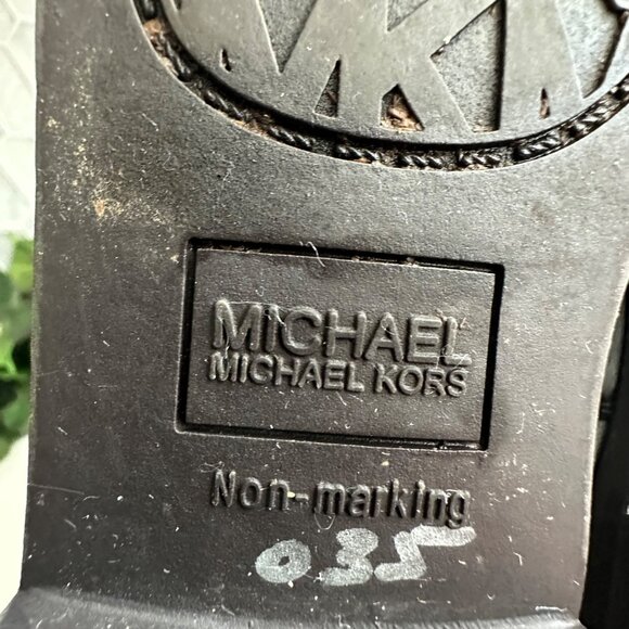 Michael Kors Logo Print Tall Children’s Riding Boots Brown Size 13 - Picture 4 of 8